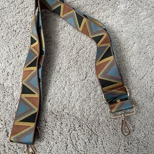 Authentic pom Pom London Geometric Patterned Bag Strap